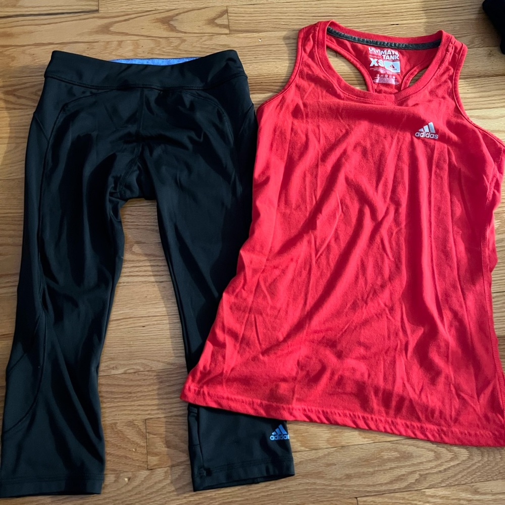 - Adidas outfit leggings and tank